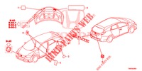 EMBLEMAS/ETIQUETAS DE PRECAUCION  para Honda CIVIC TOURER 1.8 EXGT 5 Puertas 6 velocidades manual 2014