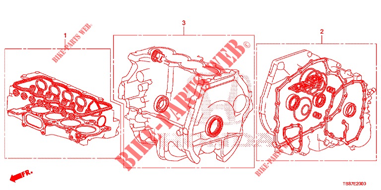 EQUIPO DE EMPACADURA/ ENS. DE TRANSMISION  para Honda CIVIC TOURER 1.8 EXGT 5 Puertas 6 velocidades manual 2014