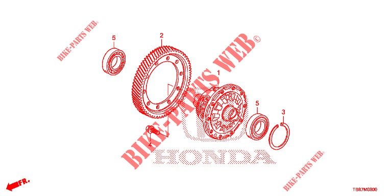 ENGRANAJE DIFERENCIAL  para Honda CIVIC TOURER 1.8 LIFESTYLE 5 Puertas 6 velocidades manual 2014