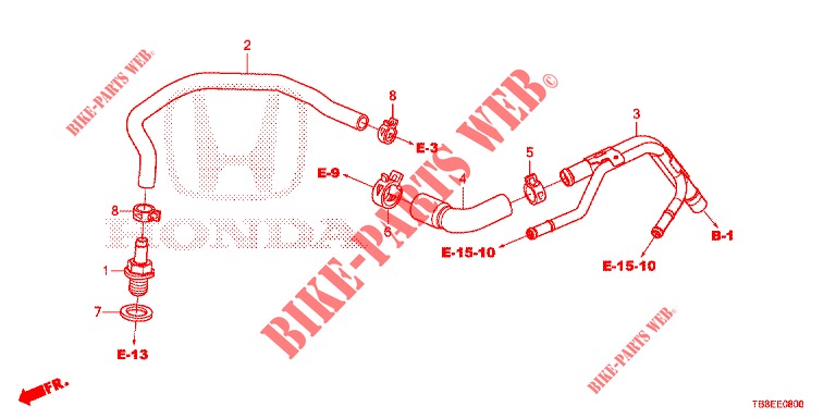 TUBO DE RESPIRADERO( '05)  para Honda CIVIC TOURER 1.8 ES 5 Puertas 6 velocidades manual 2016