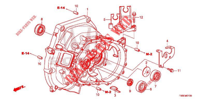 ALOJAMIENTO DE EMBRAGUE  para Honda CIVIC TOURER 1.8 EX 5 Puertas 6 velocidades manual 2016