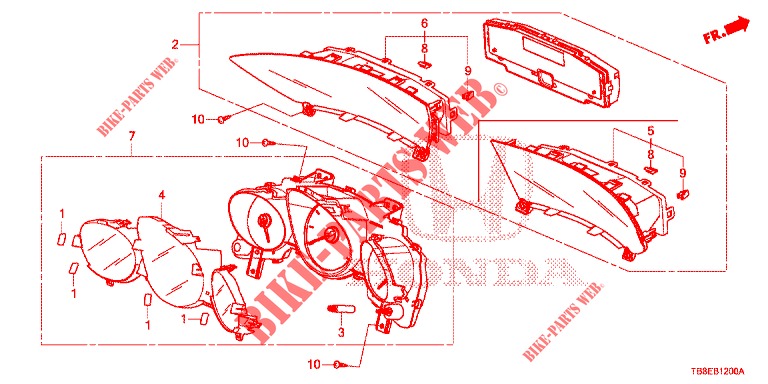 VELOCIMETRO  para Honda CIVIC TOURER 1.8 EXGT 5 Puertas 6 velocidades manual 2016