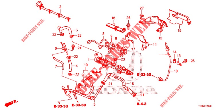 CARRIL DE COMBUSTIBLE/BOMBA DE PRESION ALTA (DIESEL) para Honda CIVIC TOURER DIESEL 1.6 S 5 Puertas 6 velocidades manual 2014