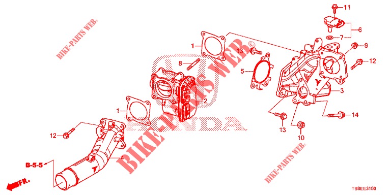 ADMISSION VALVULA (DIESEL) para Honda CIVIC TOURER DIESEL 1.6 EXGT 5 Puertas 6 velocidades manual 2016