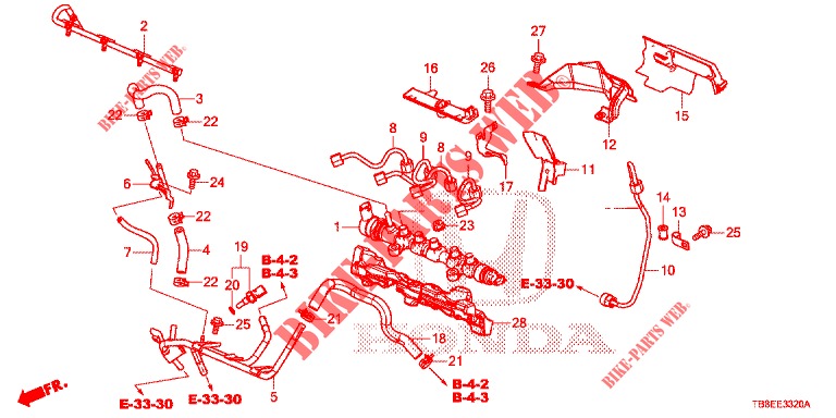 CARRIL DE COMBUSTIBLE/BOMBA DE PRESION ALTA (DIESEL) para Honda CIVIC TOURER DIESEL 1.6 EXGT 5 Puertas 6 velocidades manual 2016