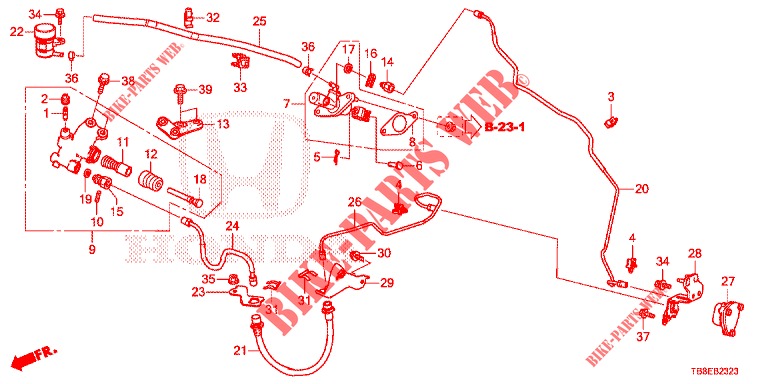 CILINDRO MAESTRO EMBRAGUE (RH) (DIESEL) para Honda CIVIC TOURER DIESEL 1.6 EXGT 5 Puertas 6 velocidades manual 2016