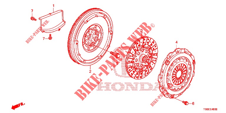 HORQUILLA DE CAMBIO DE EMBRAGUE (DIESEL) para Honda CIVIC TOURER DIESEL 1.6 EXGT 5 Puertas 6 velocidades manual 2016