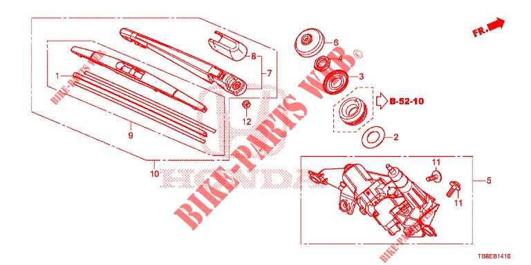 LIMPIAPARABRISAS TRASERO  para Honda CIVIC TOURER DIESEL 1.6 EXGT 5 Puertas 6 velocidades manual 2016