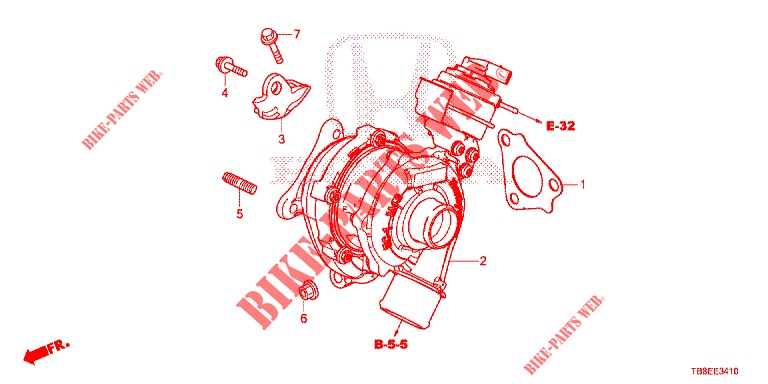 SISTEMA DE TURBOALIMENTADOR (DIESEL) para Honda CIVIC TOURER DIESEL 1.6 EXGT 5 Puertas 6 velocidades manual 2016