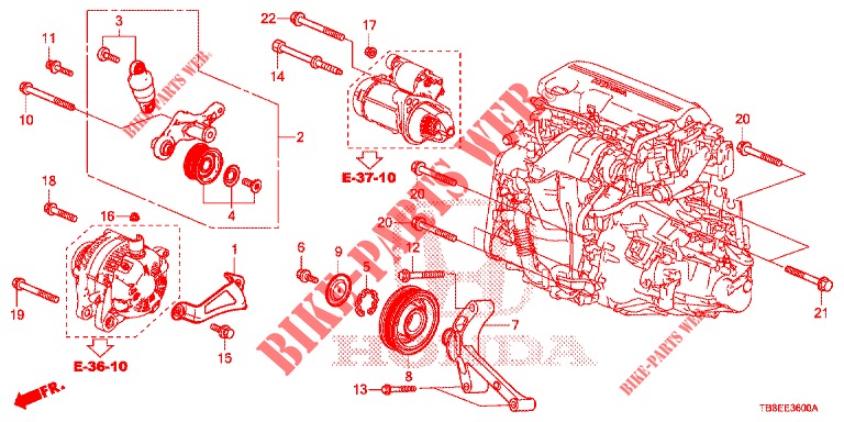 TENSOR AUTOMATICO (DIESEL) para Honda CIVIC TOURER DIESEL 1.6 EXGT 5 Puertas 6 velocidades manual 2016
