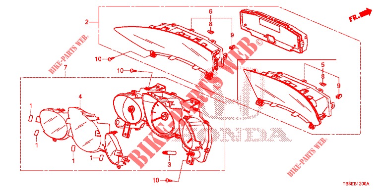 VELOCIMETRO  para Honda CIVIC TOURER DIESEL 1.6 EXGT 5 Puertas 6 velocidades manual 2016