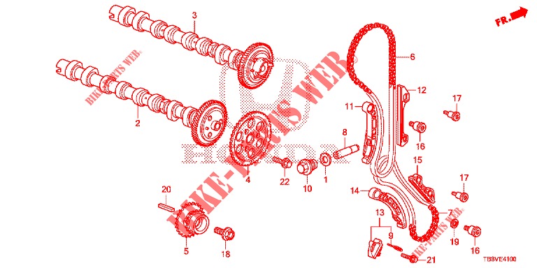 ARBOL DE LEVAS/CADENA DE LEVA (DIESEL) para Honda CIVIC TOURER DIESEL 1.6 EXGT 5 Puertas 6 velocidades manual 2017