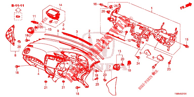 PANEL DE INSTRUMENTO (RH) para Honda CIVIC TOURER DIESEL 1.6 EXGT 5 Puertas 6 velocidades manual 2017