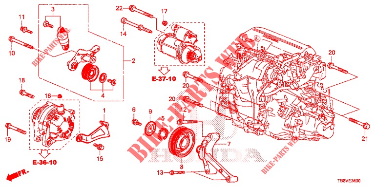 TENSOR AUTOMATICO (DIESEL) para Honda CIVIC TOURER DIESEL 1.6 EXGT 5 Puertas 6 velocidades manual 2017