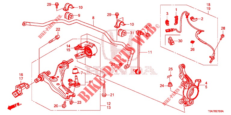 ARTICULACION DELANTERA  para Honda CR-V 2.0 ES 5 Puertas 5 velocidades automática 2013